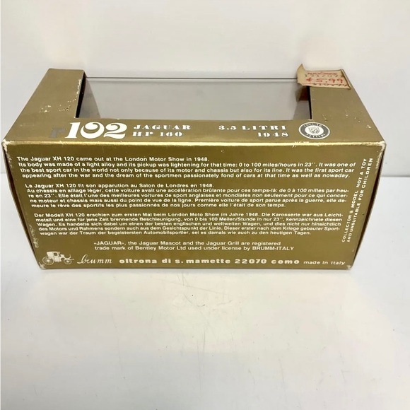 Vintage Brumm 1/43 Jaguar XH 120 Coupe 1948 Silver R102, Italy - Picture 5 of 10